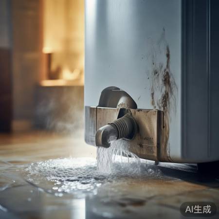 热水器堵塞,水垢积聚,水量减小