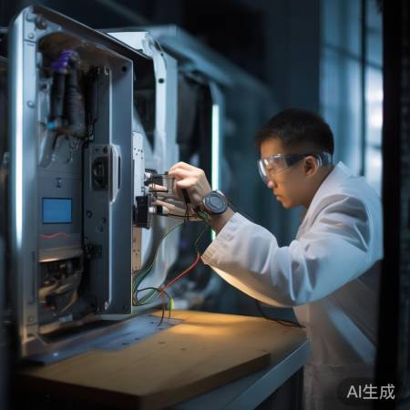 安装智能模块,电源线对接,确保