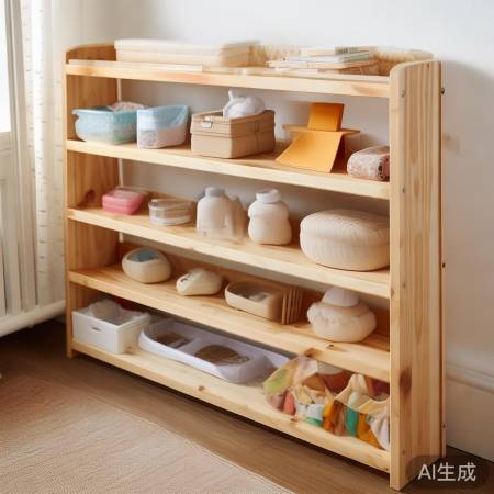宝宝防滑置物架,隔层随意调