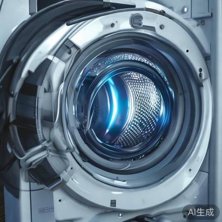 打开洗衣机外壳见磁铁