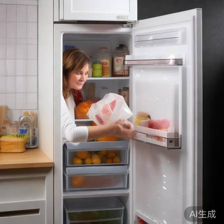 “减少开关冰箱门,羊肉防结霜”