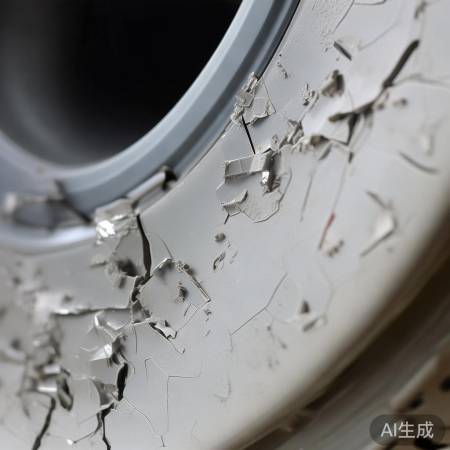 轻按洗衣机,感松动或变形