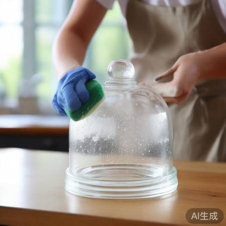 白醋水擦拭去油渍