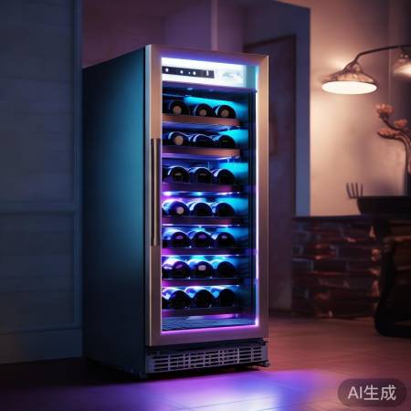 酒柜:LED灯控温湿度