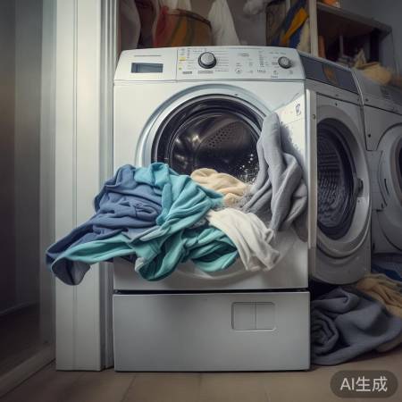 洗衣机脱水不平衡，重新分布衣物