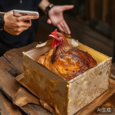 广东人有多豪爽？蛋糕礼盒惊现整只鸡！