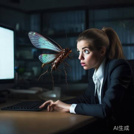 女子加班惊现隐翅虫缠斗，桌上奇观引热议