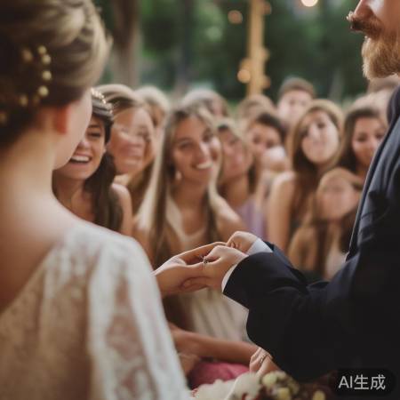 婚礼温馨,女孩祝福