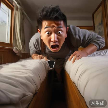 游客手机掉床缝惊呼