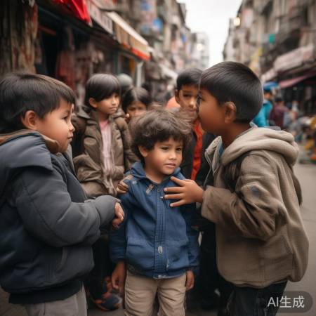 4名小学生暖心接力，街头安慰4岁小孩！