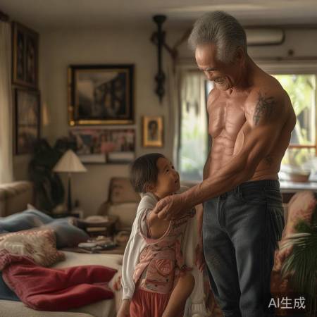 成龙72岁肌肉照,温馨互动
